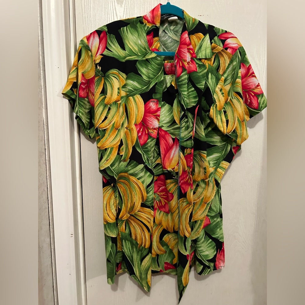 Tropical Banana Leaf Print Dress